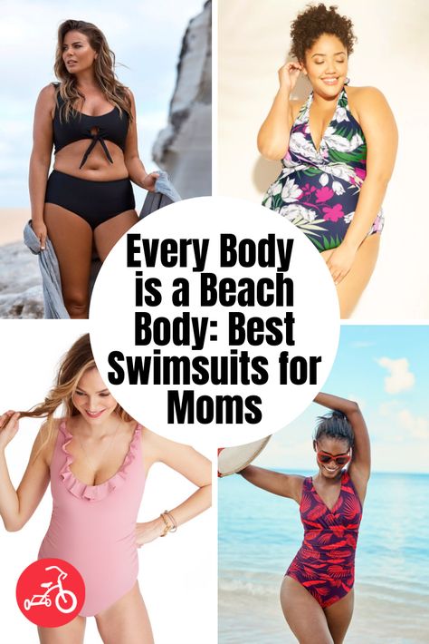 13 of the Best Swimsuits for Moms (Ever) Bathing Suits For Moms, Swimsuit For Big Tummy, Best Swimsuits For Moms, Swim Team Suits, Swimsuits For Moms, Mom Bathing Suits, Maternity Suit, Popular Swimwear, Mom Swimsuit