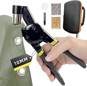 Grommet Tool, Waterproof Tarp, Eyelets & Grommets, Hole Puncher, Industrial Hardware, Press Machine, Naha, Black Handle, Ergonomic Handle