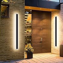 Design Villa, Modern Outdoor Lighting, Long Walls, Modern Villa, Exterior Wall Light, Wall Lamps Bedroom, Village House, Led Wall Lamp, Outdoor Wall Lamps