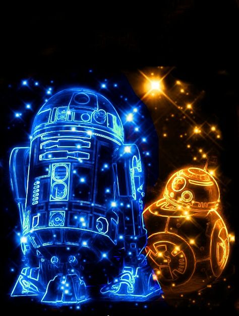 R2D2 AND BB-8 Programming Room, R2d2 Art, Star Wars Theme Room, Galaxy Edge, Neon Wallpapers, Star Wars Canon, Star Wars Background, Dark Side Star Wars, Star Wars Droids