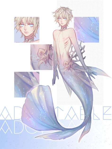 Anime Merman, Mermaid Boy, Zodiac Stars, Male Mermaid, Mermaid Man, Hybrid Art, Mermaid Drawings, Mermaids And Mermen, Mermaid Art