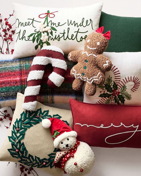 Holiday Pillows available in the most adorable shapes, colors, and beautiful patterns. Sherpa gingerbread pillow / candy cane pillow / Merry Christmas / plaid pillow Follow my shop @BusyBeeBlessings on the @shop.LTK app to shop this post and get my exclusive app-only content! #liketkit #LTKhome #LTKSeasonal #LTKHoliday @shop.ltk https://liketk.it/4jmOh Christmas Moodboard, Pottery Barn Christmas, Holiday Hostess Gifts, Pillow Christmas, Christmas Throws, Shaped Pillow, Christmas Pillows, Holiday Pillows, Christmas Room