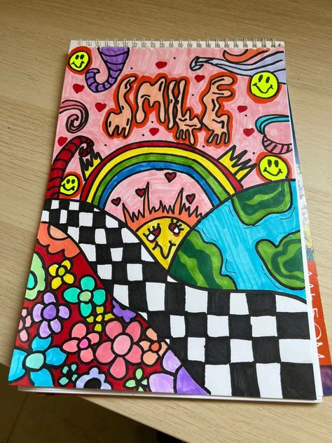 Mila Aesthetic, Trippy Draws, Alcohol Markers Art, Hard Drawings, Trippy Patterns, Markers Art, Trippy Drawings, Doodle Art Journals, Diy Journal Books