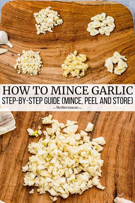 Minced Garlic How To, How To Mince Garlic, How To Peel Garlic, Store Garlic, How To Store Garlic, Garlic Mincer, The Mediterranean Dish, Creamy Recipes, One Skillet Meals