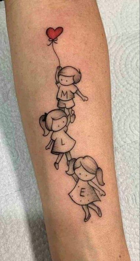 Kids Name Tattoo Ideas Mothers, Kids Name Tattoo Ideas, Kids Name Tattoo, Grandchildren Tattoos, Name Tattoo Ideas, Name Tattoos For Moms, Small Shoulder Tattoos, Mom Tattoo Designs, Tattoos With Kids Names