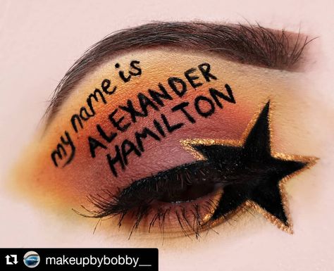 "Look into your eyes and the sky's the limit." #Repost @makeupbybobby__ ・・・ *TAG SOMEONE WHO LOVES HAMILTON!* . . Products:… Hamilton Makeup Look, Hamilton Makeup, Hamilton Party, Simple Makeup Tips, Personal Aesthetic, Alexander Hamilton, West End, Tag Someone Who, Tag Someone