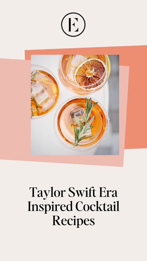 Taylor Swift Era Inspired Cocktail Recipes | The Everygirl Rhubarb Gin, Butterfly Pea Tea, Dance Remix, Classic Cocktail Recipes, Cocktail Bitters, Taylor Swift Party, Taylor Swift New, Swift Tour, Black Food