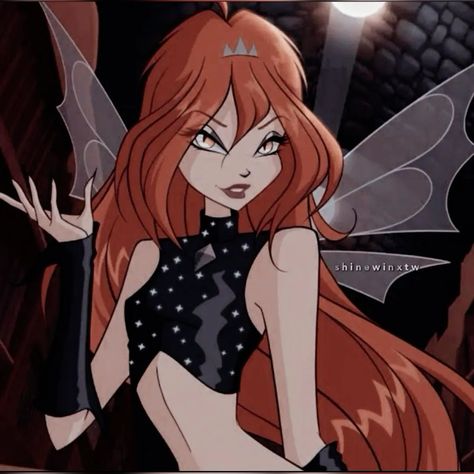 Winx Club All Together, Winx Pp, Winx Bloom Icon, Dark Bloom Winx Club, Musa Winx Club Icon, Musa Winx Club Aesthetic, Winx Characters, Wings Club, Winks Club