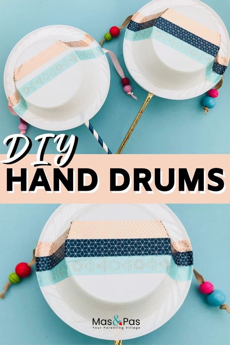 Drum Craft, Kids Instruments, Diy Drums, Instrument Craft, Music Activities For Kids, Homemade Musical Instruments, Drums For Kids, Making Musical Instruments, Homemade Instruments