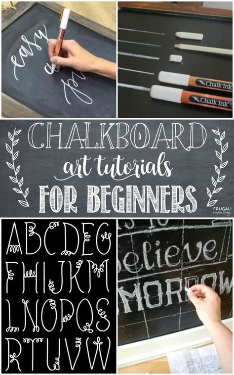 Chalkboard Art Tutorials and Hand Lettering Tutorials for beginners and those who desire the skill of script. Calligraphy and Chalkboard Lettering. Details on Frugal Coupon Living. #handlettering #chalkboardart #FrugalCouponLiving #lettering #calligraphy #tutorials #calligraphytutorial #handletteringtutorial #chalkboardtutorial #chalkboardlettering Chalkboard Art Letters Alphabet, Chalkboard Signs For Craft Show, Chalkboard Fonts Alphabet Hand Drawn, Chalkboard Quotes Home, January Chalkboard Art, February Chalkboard Ideas, Writing On Chalkboard, Chalkboard Art Tutorial, Chalkboard Hand Lettering