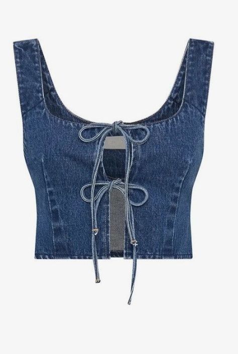 Jeans And Top Summer Outfit, Denim Dance Outfit, Denim Tops Outfit, Jean Top Outfit, Denim Top Outfit Ideas, Denim Two Piece Outfit, Diy Denim Top, Jeans Crop Top, Capsule Wardrobe Accessories