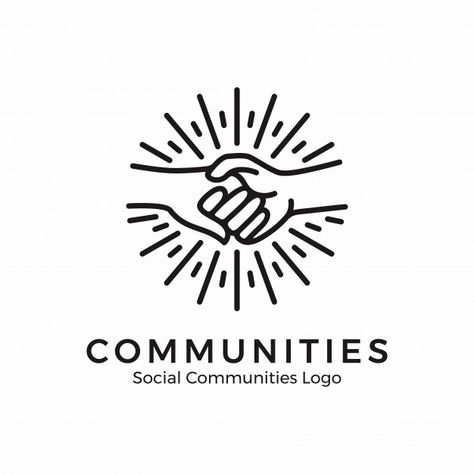 Logo holding hands. community logo with monoline style Logo With Hands Ideas, Community Logo Ideas, Hands Logo Ideas, Logo With People, Logo With Hands, Minimalist Tattoo Couple, Hand Shake Logo, Holding Hands Logo, Logo Association