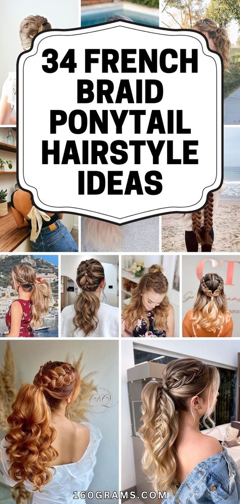 Save this pin for stunning French braid ponytail inspiration for every occasion! From chic to glamorous, these styles will take your hair game to the next level. #FrenchBraid #Ponytail #HairInspo #FashionBlog Voluminous French Braid, Ponytail Inspiration, Fishtail Ponytail, Ponytail Hairstyle Ideas, Afro Ponytail, Fishtail French Braid, French Braid Updo, Two French Braids