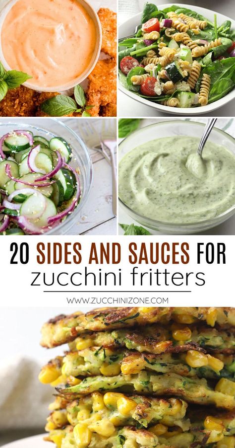 Sauce For Fritters, Zucchini Fritters Dipping Sauce, Zucchini Fritter Sauce, Sauce For Zucchini Fritters, Dip For Zucchini Fritters, Dipping Sauce For Zucchini Fritters, What To Do With Extra Zucchini, Zucchini Lunch Ideas, Fritter Dipping Sauce