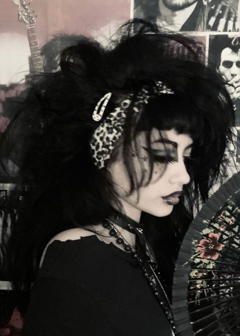 Deathrock Fashion, Dark Gothic Fashion, 80s Goth, Health Goth, 80s Girl, Trad Goth, Goth Hair, Teased Hair, Gothic Looks