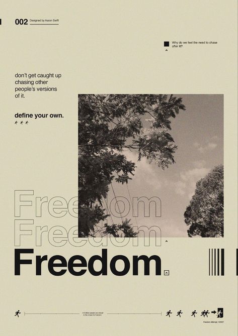 Freedom Poster, Poster Grafico, Graphisches Design, Posters Design, 타이포그래피 포스터 디자인, Typography Poster Design, Poster Layout, Graphic Design Layouts, Arte Inspo