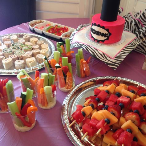 Spa party food idea! Spa Party Food Ideas For Women, Pamper Party Food, Spa Party Snack Ideas, Threenager Party Food Ideas, Spa Day Themed Birthday Party, Spa Party Snacks For Kids, Spa Birthday Party Snacks, Spa Brunch Party, Spa Night Food