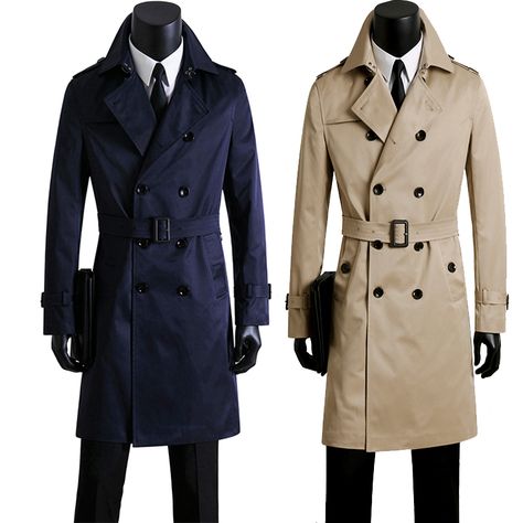 Male trench coat men's clothing plus size plus size spring and autumn long trench design double breasted coats khaki outerwear-in Trench from Men's Clothing & Accessories on Aliexpress.com | Alibaba Group Male Trench Coat Outfit, Male Trench Coat, Long Coat Men, Men's Trench Coat, Trench Coat Outfit, Long Winter Coats, Classic Trench Coat, Trench Coat Men, Mens Winter Coat