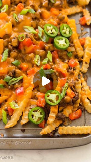 Ashley | Easy Family Meals on Instagram: "One week til the Big Game — these Nacho Fries are one of my favorite hearty apps, perfect for game day, movie night or an easy, fun weeknight dinner 🙌 GET THE RECIPE: 1) tap the link in my profile @thereciperebel and then this photo OR 2) comment “fries” and the link to the recipe will be sent right to your inbox (# 2 is an automation that only works if you allow messages from everyone) https://www.thereciperebel.com/nacho-fries/ #nacho #nachos #nachofries #fries #frenchfries #gamedayeats #gamedayfood #partyfood #partyfoodideas #appetizers #appetizerideas #groundbeef #groundbeefrecipes #dinner #dinnerideas #dinnertonight #igreel #igreels" Nacho Fries, Easy Family Meals, Game Day Food, Dinner Tonight, Ground Beef Recipes, Big Game, French Fries, Weeknight Dinner, Nachos