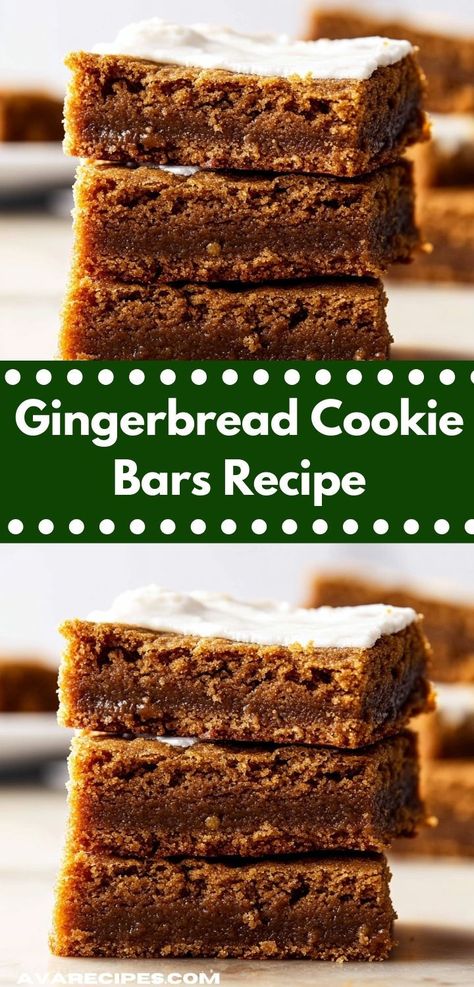 Discover the joy of baking with these Gingerbread Cookie Bars. Packed with warm spices and a soft texture, this easy recipe is a must-try for festive gatherings or as a simple dessert for any occasion. Gingerbread Cookie Bars, Gingerbread Dessert, Chewy Gingerbread Cookies, Quick Dessert Recipes, Gingerbread Cookie, Cookie Bar Recipes, Classic Cookies, Bars Recipe, Quick Desserts