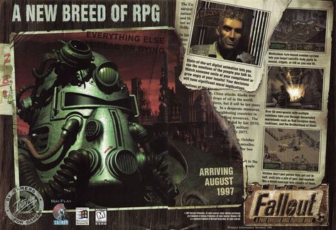 Fallout 1 Aesthetic, Classic Fallout, Fallout 1, Video Games Video, Fallout Game, Video Game Posters, Fallout Art, The Fallout, Video Game Music