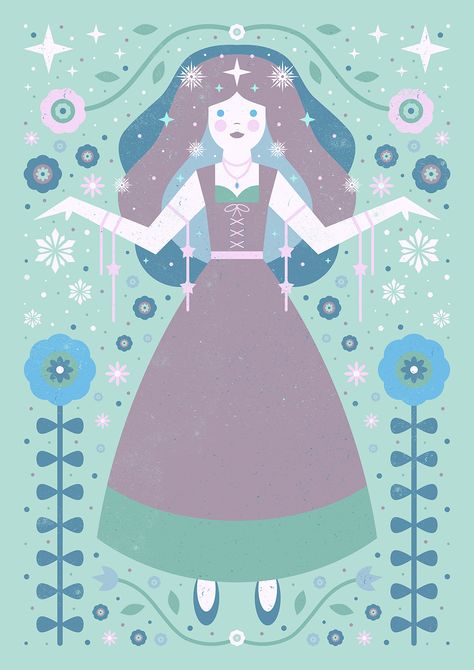 Carly Watts Art & Illustration: Ice Princess Carly Watts, Disney Reimagined, Ice Princess, Screen Saver, Art Cute, Book Inspiration, Stories For Kids, Art Stuff, Cute Illustration