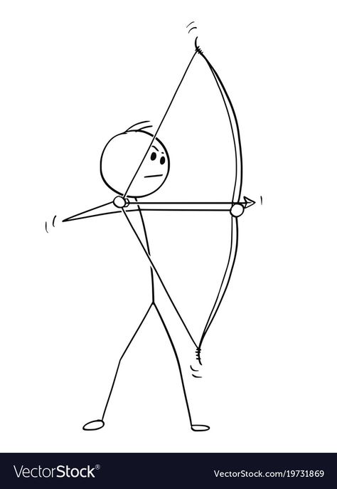 Bow And Arrow Drawing, Archery Drawing, Stick Men Drawings, Bow Drawing, Arrow Drawing, Beach Bunny Swimwear, Line Doodles, Stick Man, Creative Wall Decor