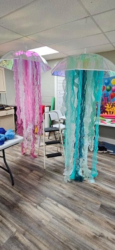 Under The Sea School Dance Theme, Underwater Hallway Decorations, Under The Sea Parade Float, Under The Sea Parade Float Ideas, Glow In The Dark Under The Sea, Beach Homecoming Theme, Under The Sea Halloween Decorations, Under The Sea Dance Decorations, Under The Sea School Dance