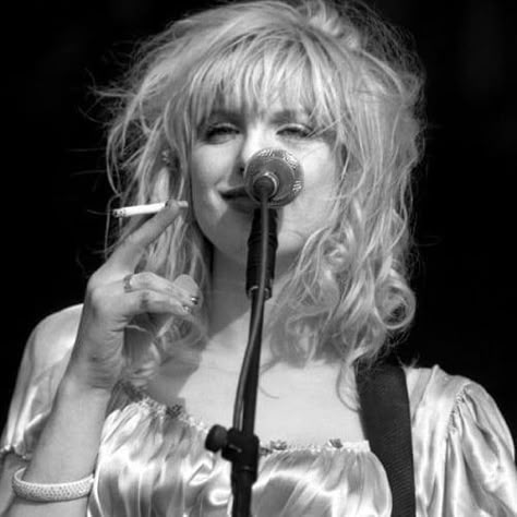 Courtney Love, Blonde Hair, A Woman, Blonde, Black And White, Hair, White, Instagram, Black