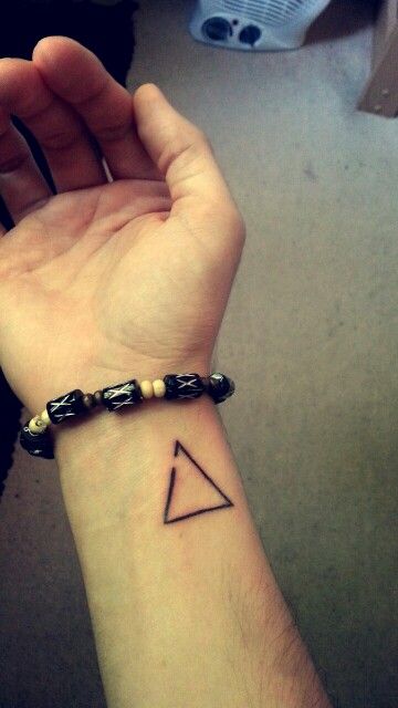 Delta triangle tattoo. The triangle is the greek letter for change and the gap represents open to change! I like it because without change we'd still be cavemen. Unclosed Delta Tattoo, Delta Tattoo, Simbols Tattoo, Swag Tattoo, Meaningful Tattoos For Men, Tattoo On Wrist, Writing Calligraphy, Triangle Tattoos, Greek Tattoos