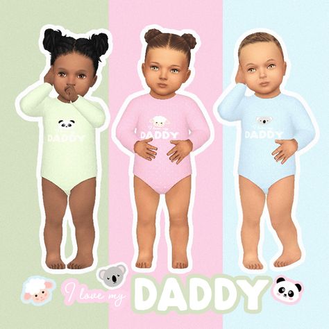 I love my Daddy Onesie Infant - Screenshots - The Sims 4 Create a Sim - CurseForge Sims 4 Infant Stuff, Sims 4 Infant Girl Cc, Sims 4 Cc Infant Clothes, Infant Sims 4, Sims 4 Infants Clothes, Realistic Sims, Sims 4 Looks, Sims 4 Infant Cc, Sims 4 Infants