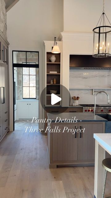 Becki Owens on Instagram: "Light filled pantry details in our #threefallsproject 🤍🤍

Build @splitrockcustomhomes and @grovehomesutah 
Arch @stevetiek" Pantry With Windows, Walk In Pantry With Window, Prep Kitchen Pantry, Pantry With Window, Arched Pantry, Modern French Country Exterior, Becki Owens Design, French Country Exterior, House Renos