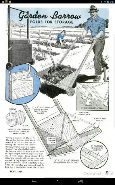 Diy Wheelbarrow How To Build, Diy Wheelbarrow, Tool Wall Storage, Wood Craft Patterns, Survival Skills Life Hacks, Diy Wooden Projects, Wood Shop Projects, Art Decor Diy, Popular Mechanics