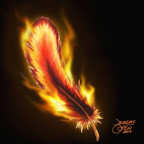 I decided to add some flames to my Phoenix Feather. I believe I like this version better. What do you think? ............... #painting… Burning Phoenix Tattoo, Phoenix Burning Tattoo, Burning Phoenix Feather Tattoo, Phoenix Fire Bird, Rose Vine Tattoos, Angel Halloween Costumes, Phoenix Feather, Phoenix Art, Phoenix Bird