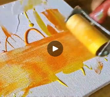 Easy Abstract Painting, Painting Methods, Abstract Art Painting Techniques, Abstract Painting On Canvas, Painting Rocks, Roller Brush, Using Acrylic Paint, Painting Lessons, Abstract Paintings