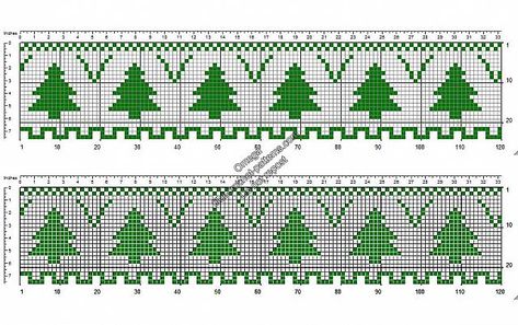 Free crochet filet pattern Christmas trees border height 24 squares Crochet Filet Pattern, Free Filet Crochet Patterns, Filet Crochet Patterns, Cross Stitch Boarders, Christmas Charts, Crochet Christmas Trees Pattern, Háčkované Lemy, Crochet Tree, Crochet Filet