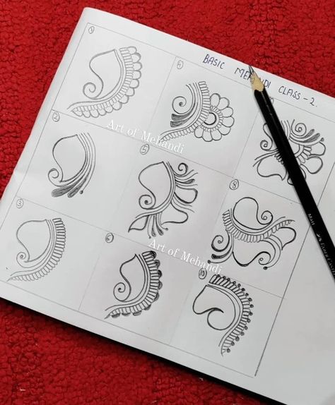 Mehndi Design Classes, Basic Heena Design, Mehndi Basics How To Draw, Mehendi Design For Practice, Mehendi Pencil Designs, Mehndi Designs For Practice On Paper, Mehndi Design For Practice, Mehndi Designs Practice For Beginners, Mehendi Drawing On Paper