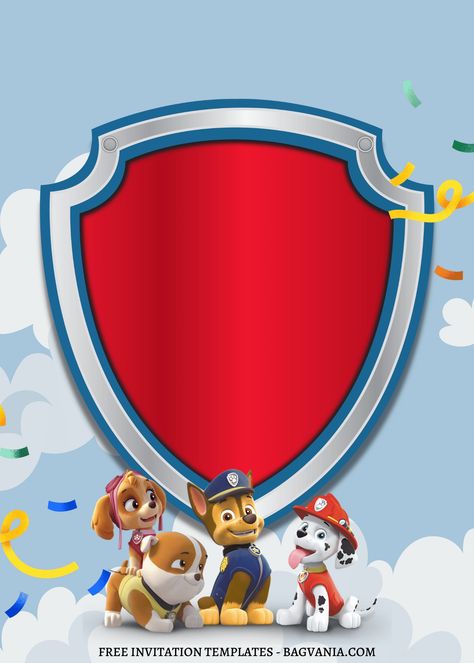 Paw Print Drawing, Paw Patrol Birthday Card, Paw Patrol Party Invitations, Paw Patrol Birthday Decorations, Paw Patrol Stickers, Imprimibles Paw Patrol, Paw Birthday, Paw Patrol Birthday Invitations, Paw Party