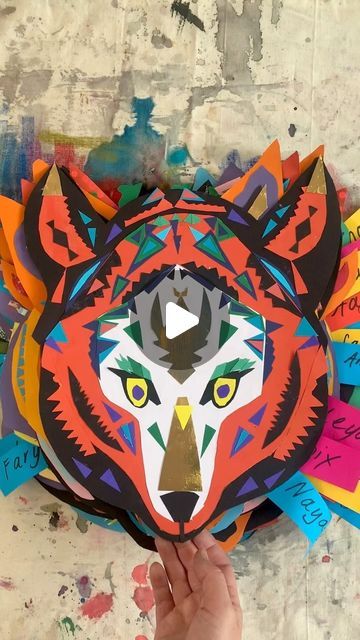 Little Artists | Art Education projects with a difference on Instagram: "PAPER ANIMALS by 8 & 9 year olds 🙌🏻✨🧑🏼‍🎨🌈 VIDEO TUTORIALS & TEMPLATES for ALL these animals are complete and now available to watch and download in our online classroom. Bear, fox, wolf, raccoon, tiger & owl 👏🏻🎨 make them with your little artists today, link in bio to subscribe 🧑🏼‍🎨 #thelittleartistsroom #arteducationmatters" Art Education Projects, Online Classroom, Drawing Exercises, Totem Pole, Paper Animals, Artist Art, Art Education, Art For Kids, Education