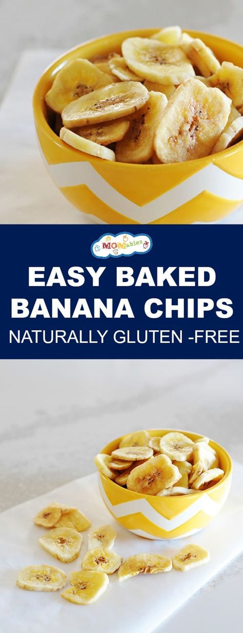 Want to know how to make healthy banana chips? In the oven of course! Turn over-ripe bananas into a delicious snack. #bananas #snacks #bananachips Baking Recipes Banana, Baked Banana Chips, Homemade Banana Chips, Banana Chips Recipe, Recipes Banana, Paleo Snack, Healthy Banana, Banana Chips, Baked Banana