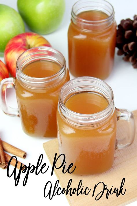 Apple Pie Drink Healthy Party Recipes, Apple Pie Drink Recipe, Apple Pie Drink Alcohol, Cider Alcohol Drinks, Cocktails For Christmas, Apple Pie Shots, Apple Pie Drink, Cider Alcohol, Clean Cocktails