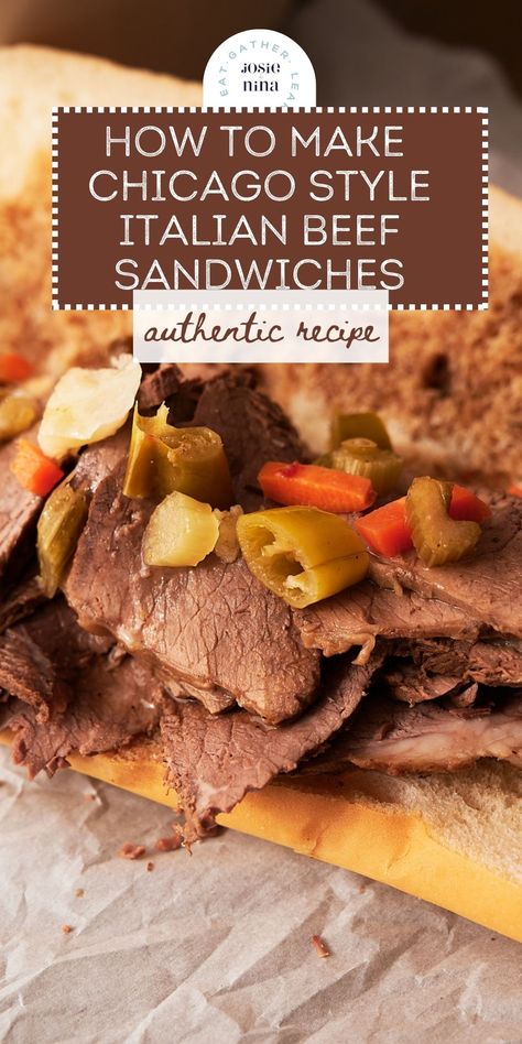 Chicago Style Italian Beef Sandwiches Jeff Mauro, The Bear Italian Beef Sandwich, Chicago Style Beef Sandwich, Chicago Hot Beef Sandwiches, Italian Beef Chicago Style, Hot Italian Beef Sandwiches Crockpot, Authentic Italian Beef Sandwiches, Easy Italian Beef Recipes, Sliced Italian Beef Sandwiches