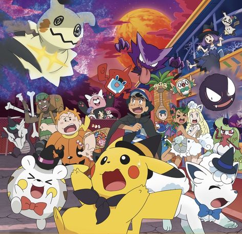 Kiawe Pokemon, Pokemon Official Art, Lusamine Pokemon, Pokemon Adventures Manga, Pokemon Official, Pokemon Halloween, Pokemon Ash, Pokemon Poster, Kingdom Hearts Fanart