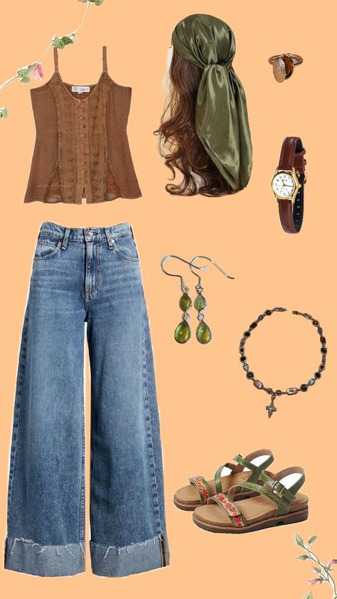 Hippie Outfit Inspo, Fun Outfits, Casual Outfit Inspiration, Vintage Inspired Outfits, Causual Outfits, Hippie Outfits, Dream Clothes, Cute Casual Outfits, Look Fashion