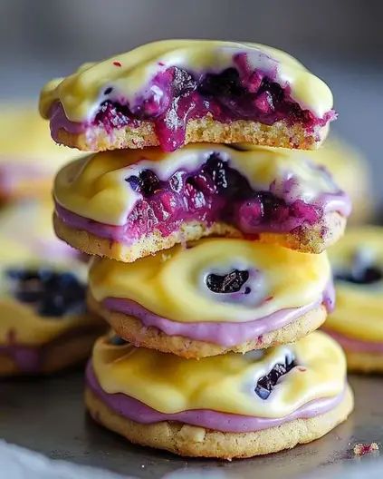 Blueberry Lemon Cookies Recipe - Sweet and Tangy Delight - optimal recipes Blueberry Lemon Cookies, Optimal Recipes, Lemon Heaven, Blueberry Cookies Recipes, Lemon Blueberry Cookies, Lemon Cookies Recipes, Blueberry Cookies, Blueberry Recipes, Dessert Salads