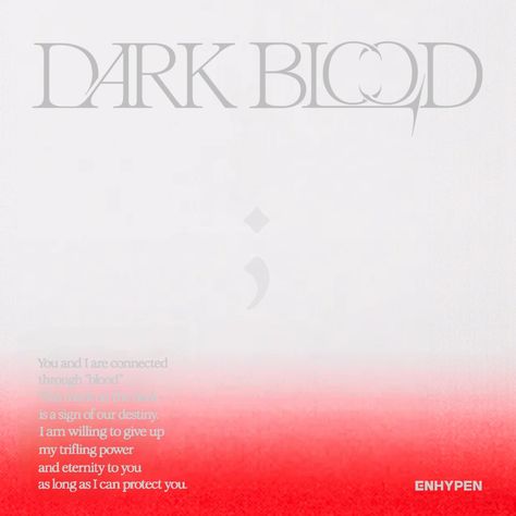 1.Fate | 2.Bite Me📀 | 3.Sacrifice (Eat Me Up) | 4.Chaconne | 5.Bills | 6.Karma **** NOTE: This is completed to album cover version. Dark Blood Album Cover, Double Meaning, Love Bites, Eat Me, Dark Blood, Bite Me, Dark Moon, Album Covers, Destiny