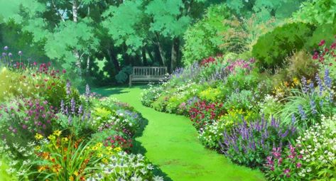 follow me if you love anime on Twitter: "Floral art of Studio Ghibli.… " Anime Garden, Computer Wallpaper Desktop Wallpapers, Better Homes And Garden, Magical Garden, Ghibli Art, Diabolik Lovers, Anime Background, Anime Scenery, Studio Ghibli