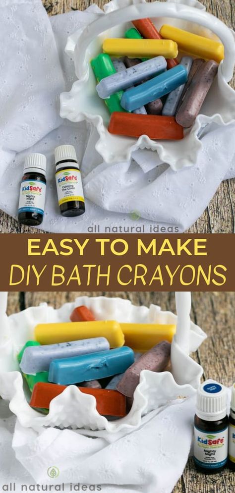 Kids Bath Products, Essential Oil Diy, Bath Crayons, Diy Bathtub, Diy Crayons, Diy Essential Oil Recipes, Skin Diet, Making Essential Oils, Bath Bomb Recipes