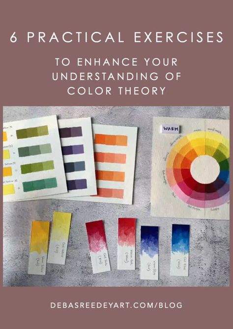 Color Theory Exercises, Color Exercises, Color Theory Art Lessons, Color Theory Projects, Color Theory Painting, Art Teacher Resources, Color Theory Art, Acrylic Tutorials, Art Theory