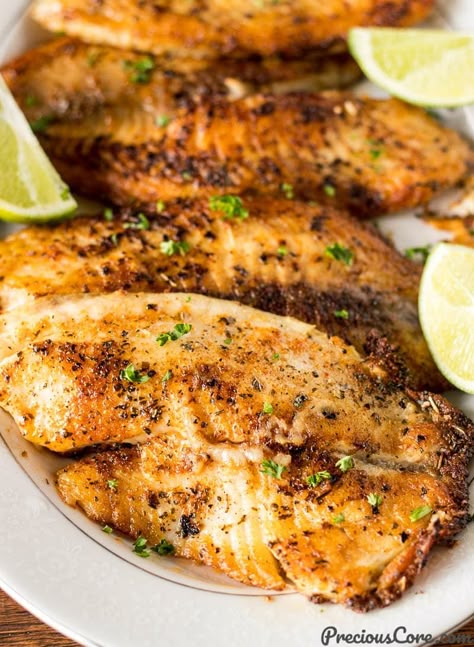 Ways To Cook Tilapia, Tilapia Dinner, Tilapia Recipes Easy, Frozen Tilapia, Best Pans, Tilapia Recipes, Fish Recipes Healthy, Fish Dinner, Pan Seared